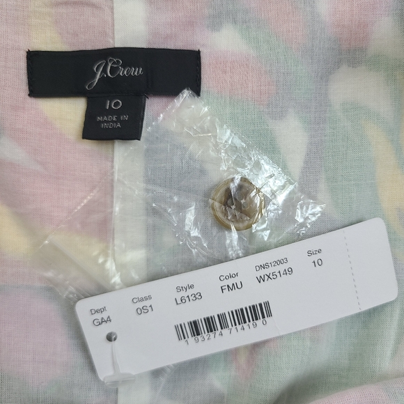 J Crew Multicolor Floral Spaghetti Strap Maxi Dress Size 10 Belt Tie Vacation - Picture 8 of 16